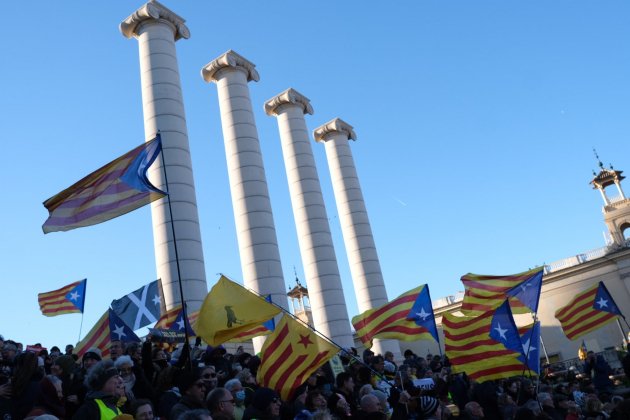 Manifestación contra la cumbre hispanofrancesa en Montjuic (3), foto: Caros Baglietto