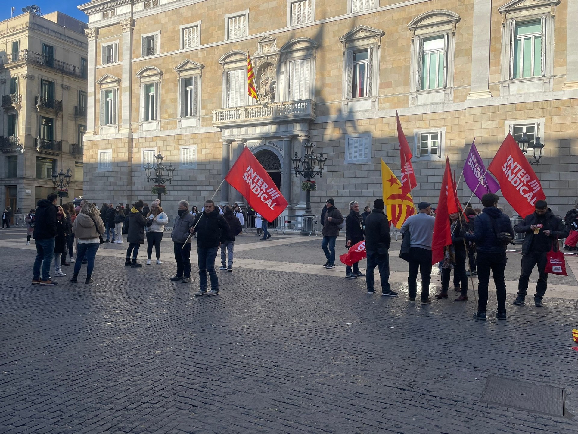 docents plaça Sant Jaume / Pedro Ruiz