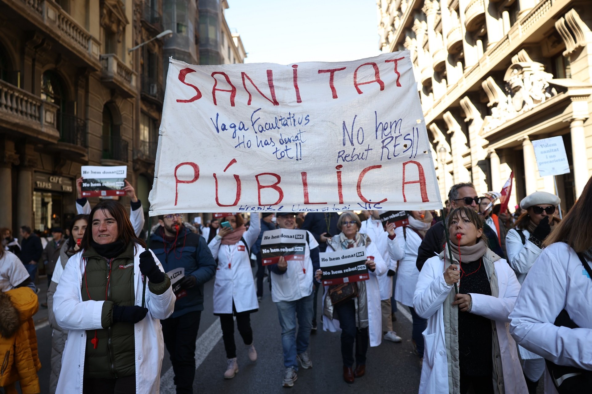 Sindicatos médico manifestación / Montse Giralt