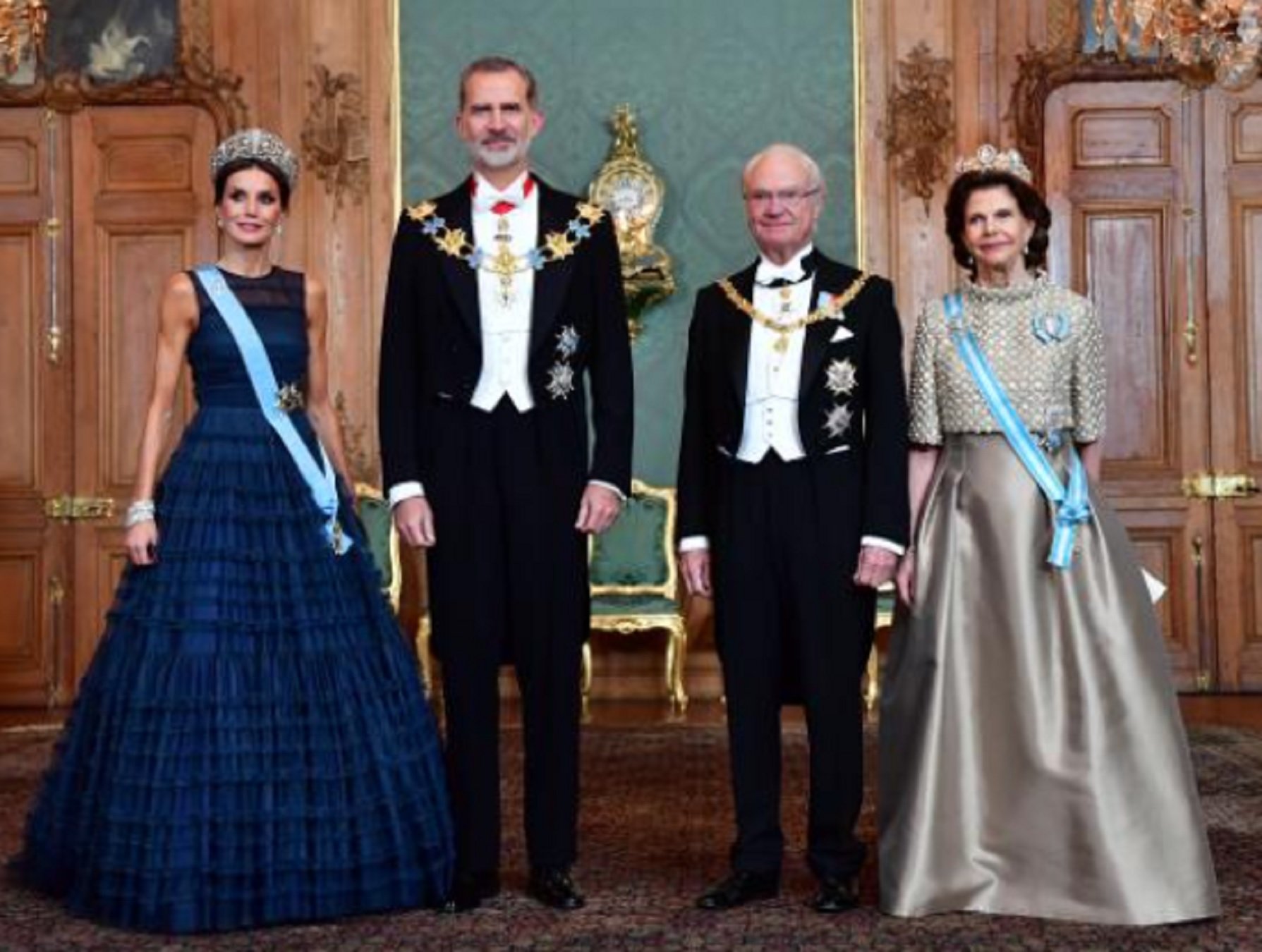 Felipe y Letizia junto a los reyes de Suecia   GTRES