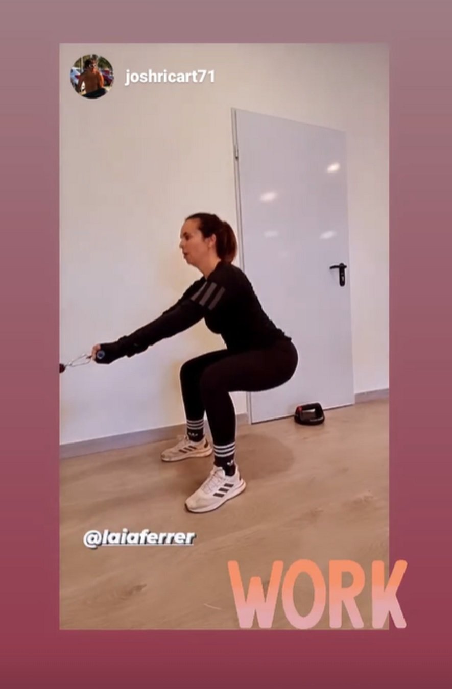 Laia Ferrer, en el gym (1) Stories IG