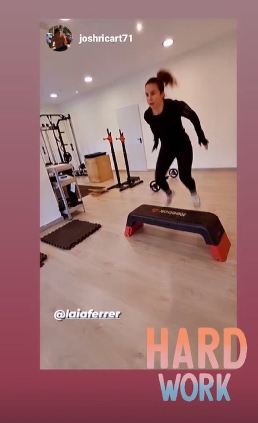 Laia Ferrer, en el gym (3) Stories IG