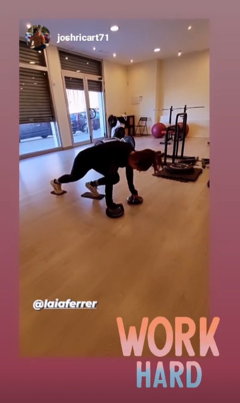 Laia Ferrer, en el gym (4) Stories IG