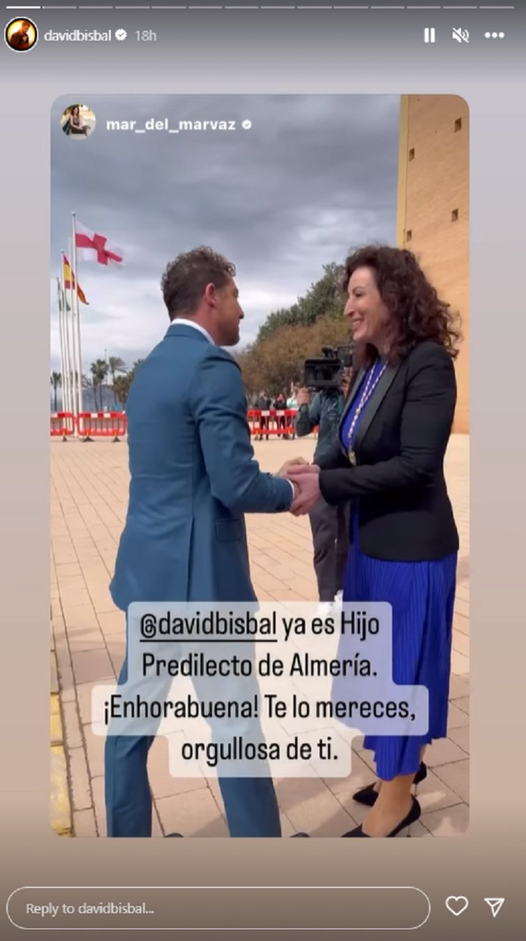 David Bisbal hijo predilecto Almería   IG stories