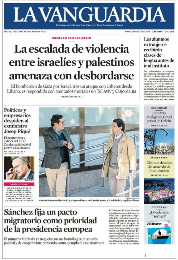 la vanguardia dissabte 8 abril