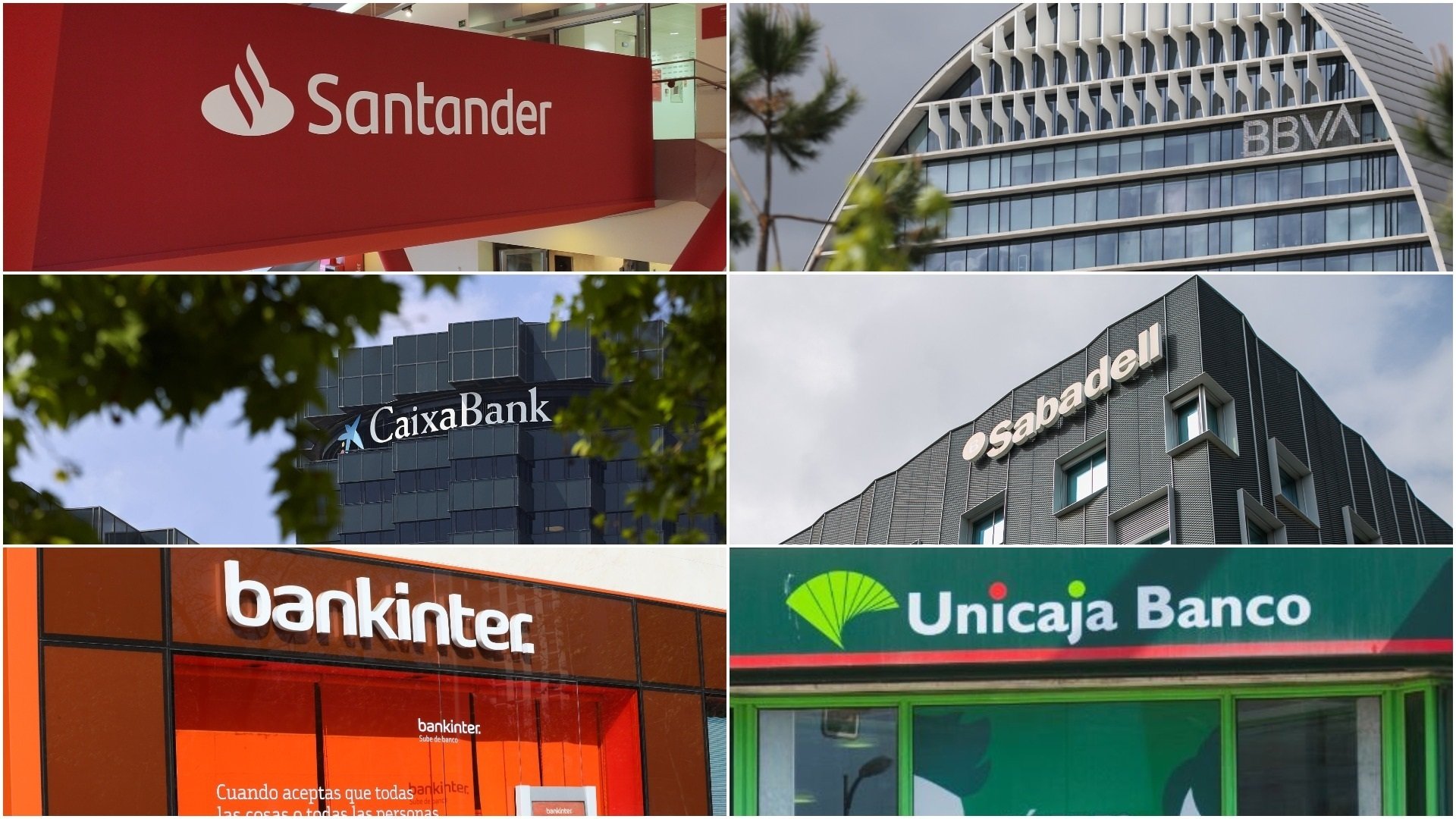 Logos de los seis bancos más grandes