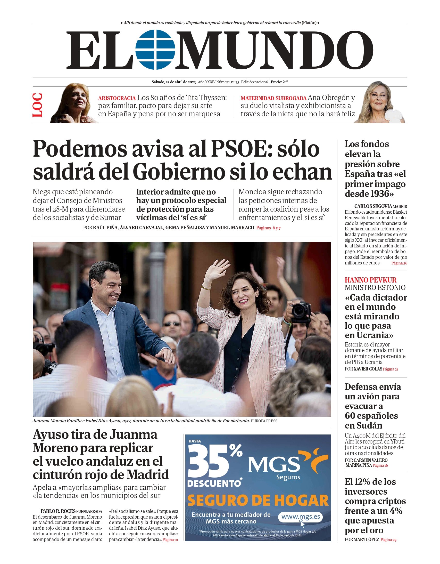 Portada El Mundo