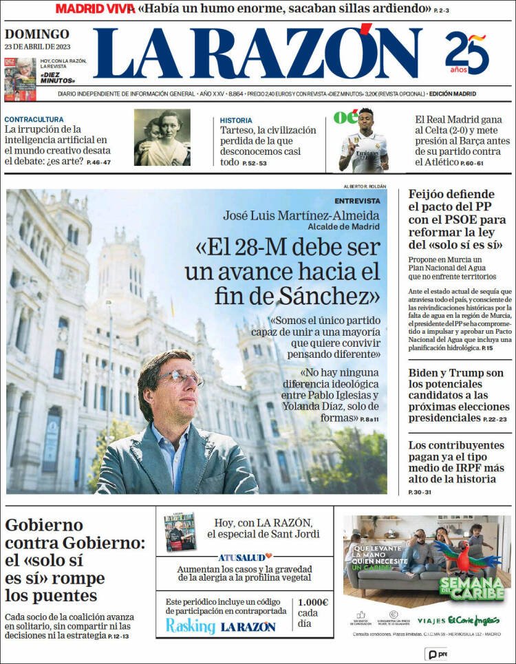 portada la razon 23/4/23