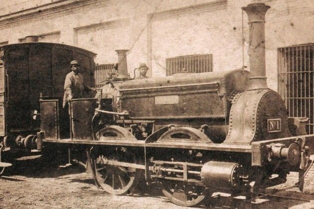 La locomotora La Porteña. Font Archivo General de la Nación. Buenos Aires