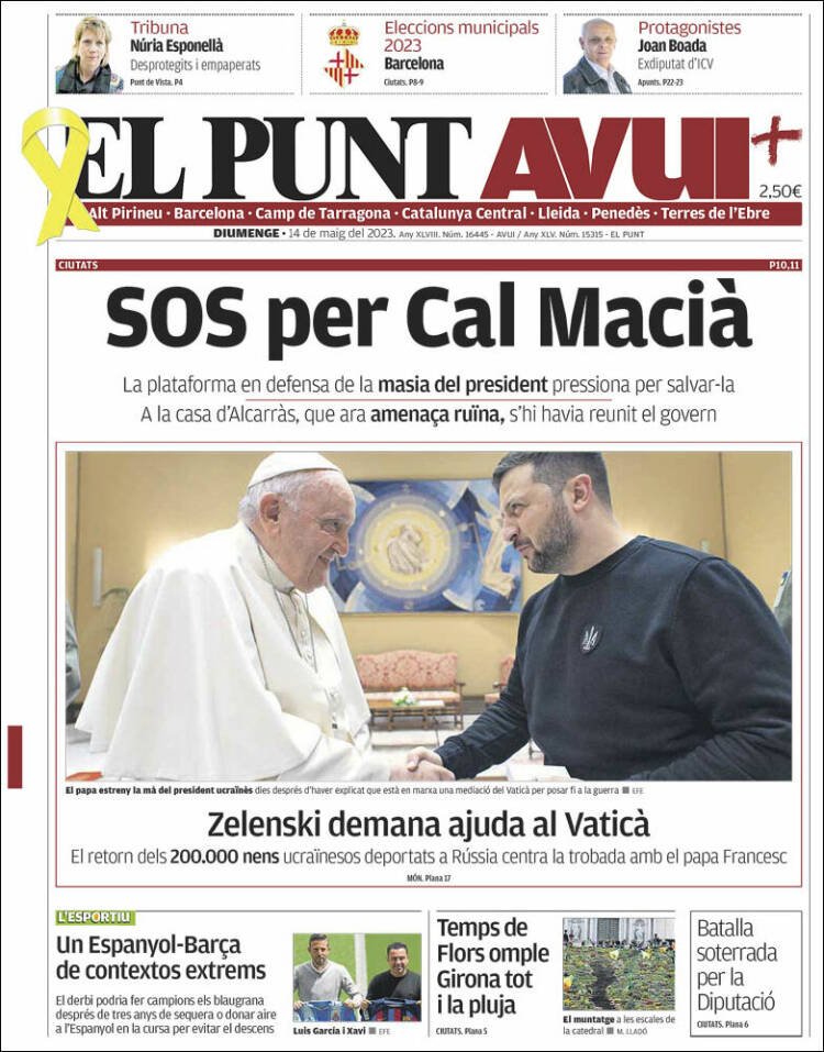 Portada El Punt Avui