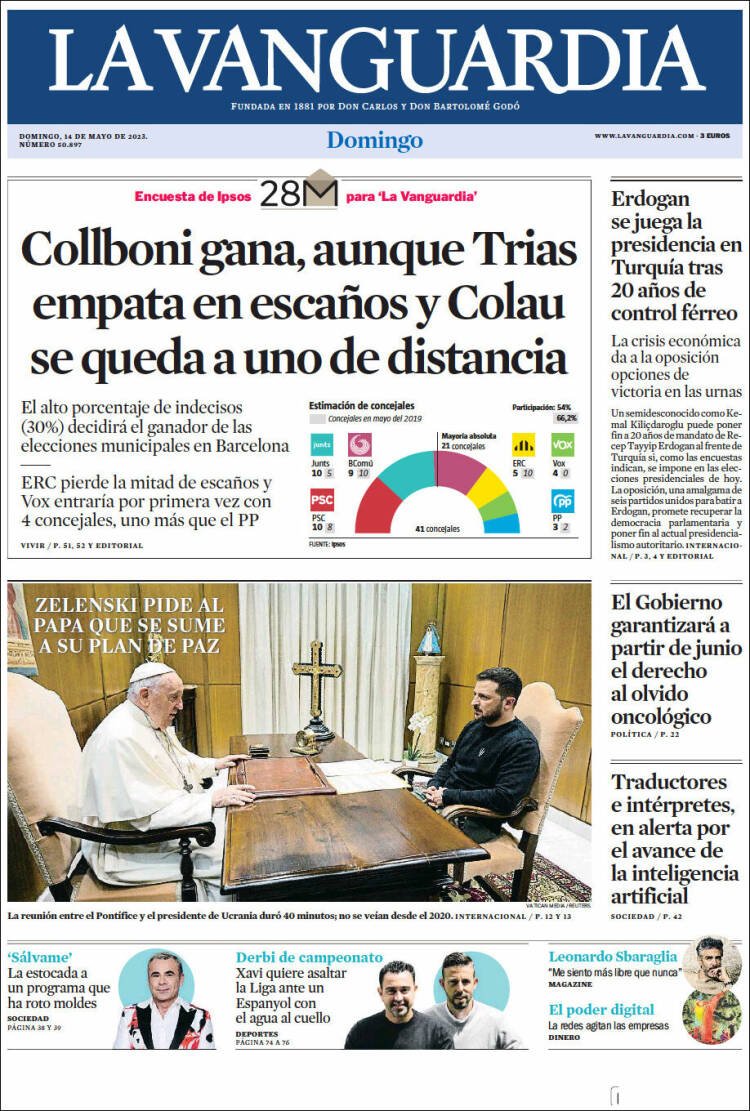 Portada La Vanguàrdia