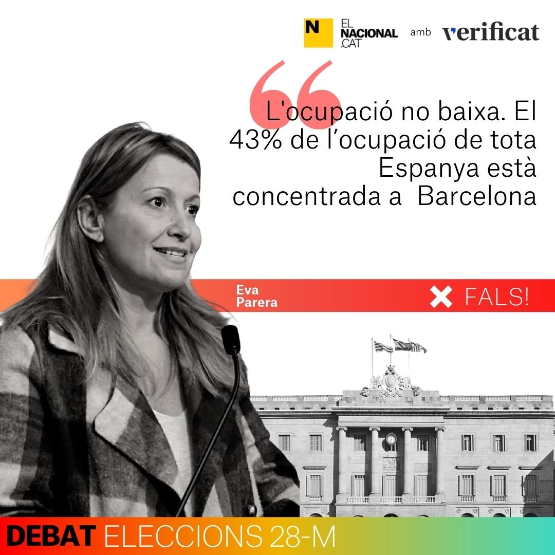 eva parera ocupacio debate barcelona 2023 verificado