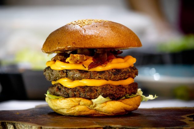 Hamburguesa individual Foto Unsplash