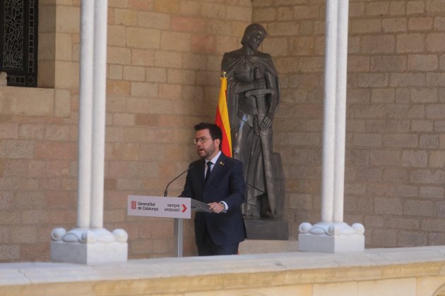 Pere Aragonès, compareix després eleccions 28M i convocatoria 23J (2). Eva Parey Pere Aragonès, compareix després eleccions 28M i convocatoria 23J (2). Eva Parey