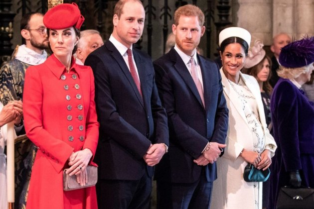 Guillermo y Harry en Balmoral acompañados de Kate Middleton y Meghan Markle