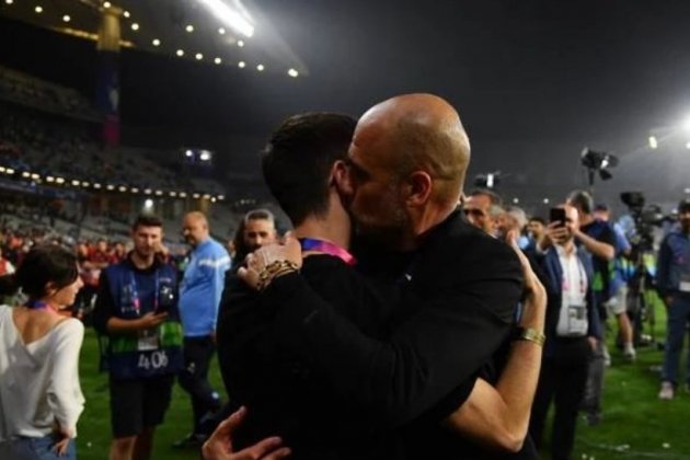 Els Guardiola pare i fill, petons, Instagram