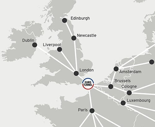 Channel Tunnel Eurotunnel Location Map