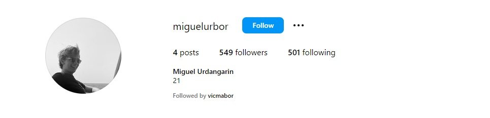 Instagram tancat de Miguel Urdangarin