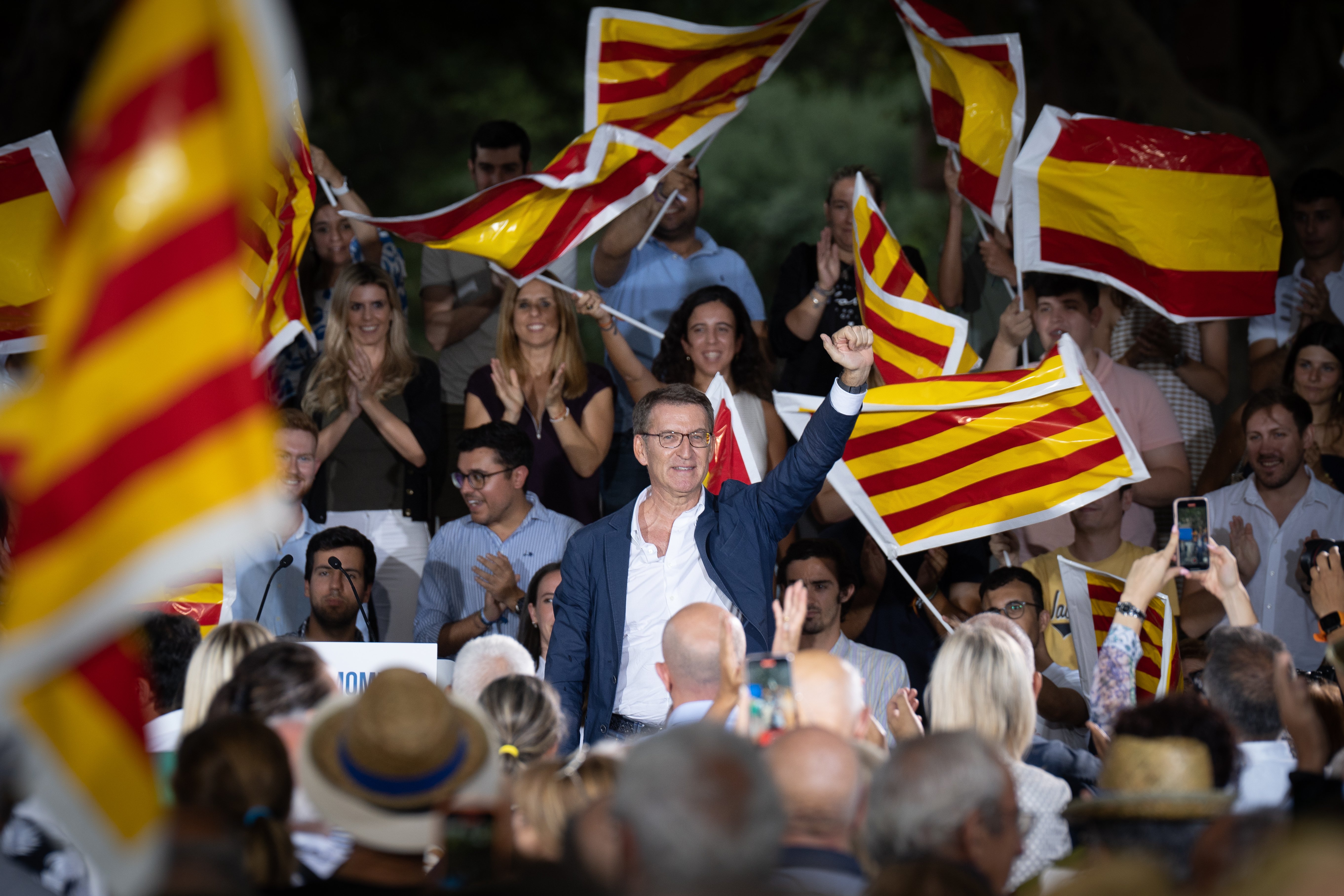 Feijóo torna a Castelldefels després de Rajoy i es llança a desgastar el PSC: "No és partit d'Estat"