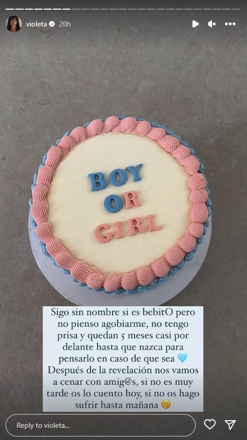 pastis violeta gender reveal instagram