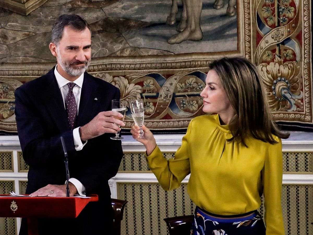 Felipe i Letizia brindis 