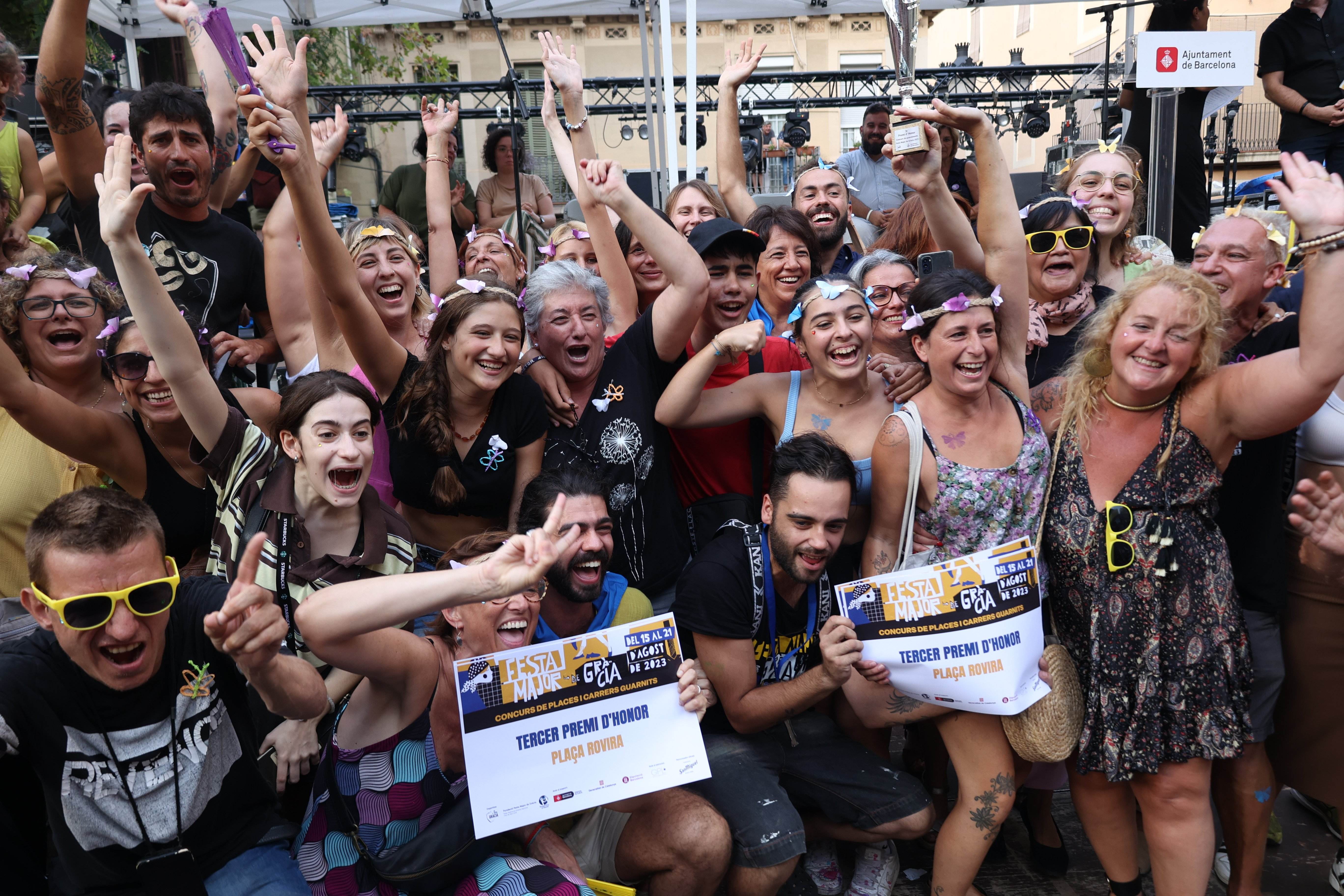 Plaza Rovira, tercera posición del concurso de calles adornadas de las Fiestas de Gracia 2023