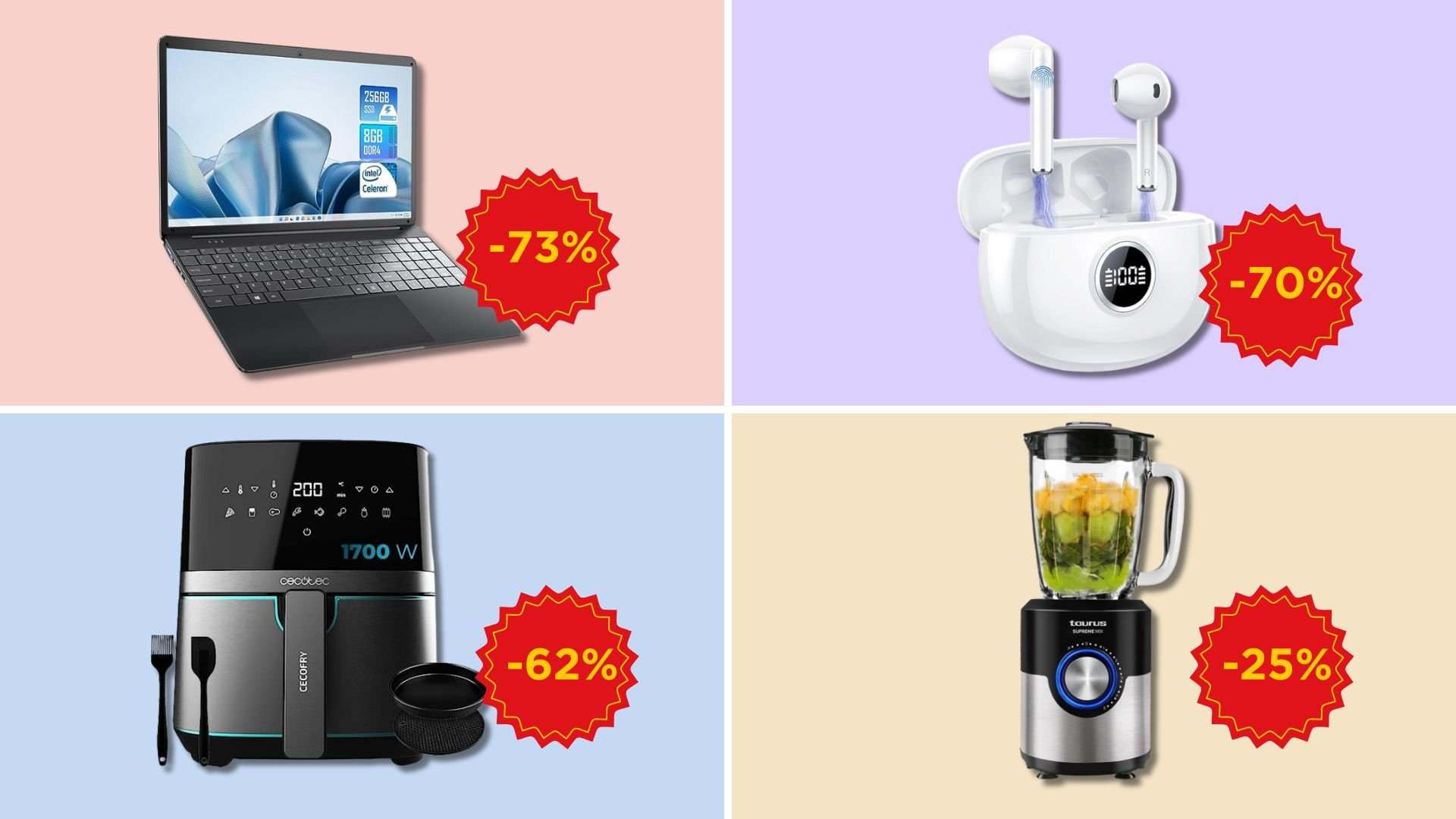 ¡Los 9 descuentazos del dia en Amazon! Hasta un 73% en electrónica, hogar y cocina