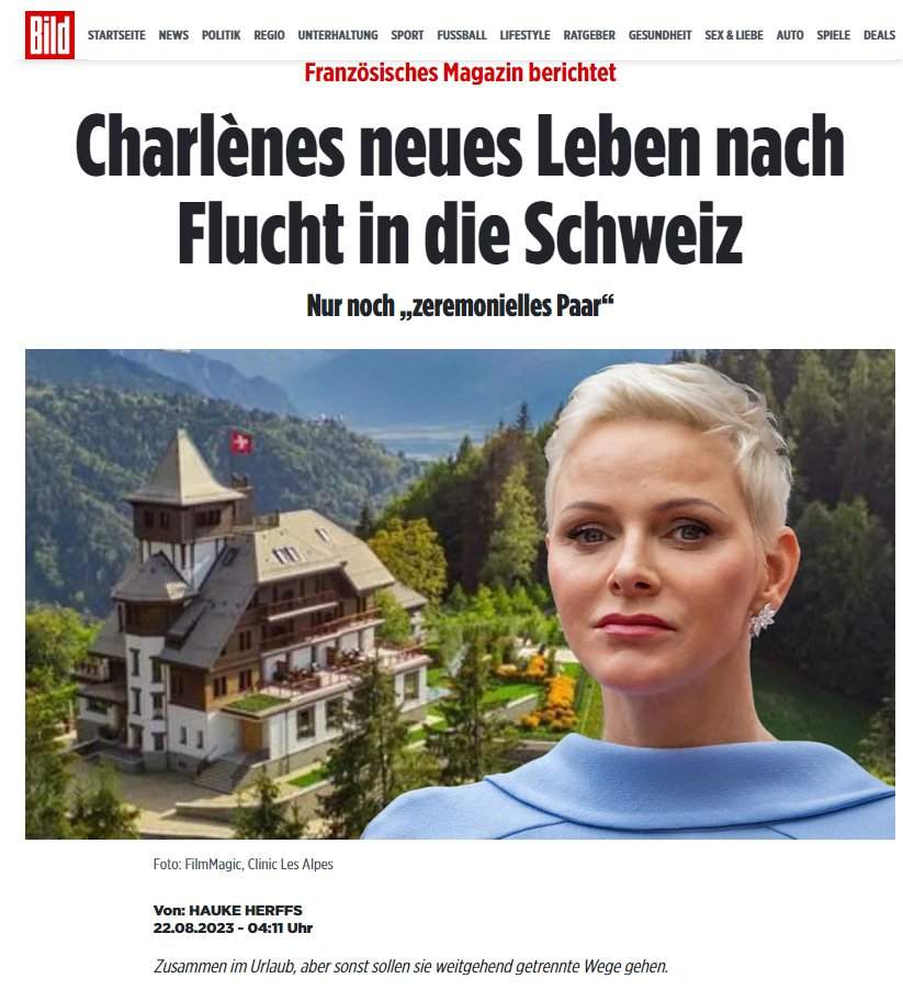 Charlene vive en Suiza Bild