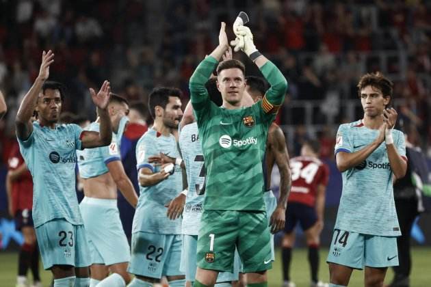 Marc André Ter Stegen aplaudiendo Barça / Foto: EFE