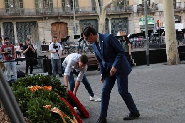 Rafael Casanova Ofrena Floral festividad nacional catalunya 2023 PSC Salvador Illa / Foto: Carlos Baglietto