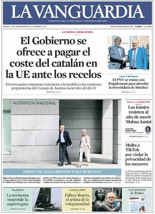 la vanguardia 16 setembre