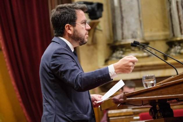 El president Aragonès durant el debat de política general al Parlament de Catalunya / Carlos Baglietto