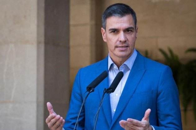 Pedro Sánchez sin corbata después de una recepción rfeial en Mallorca, EFE