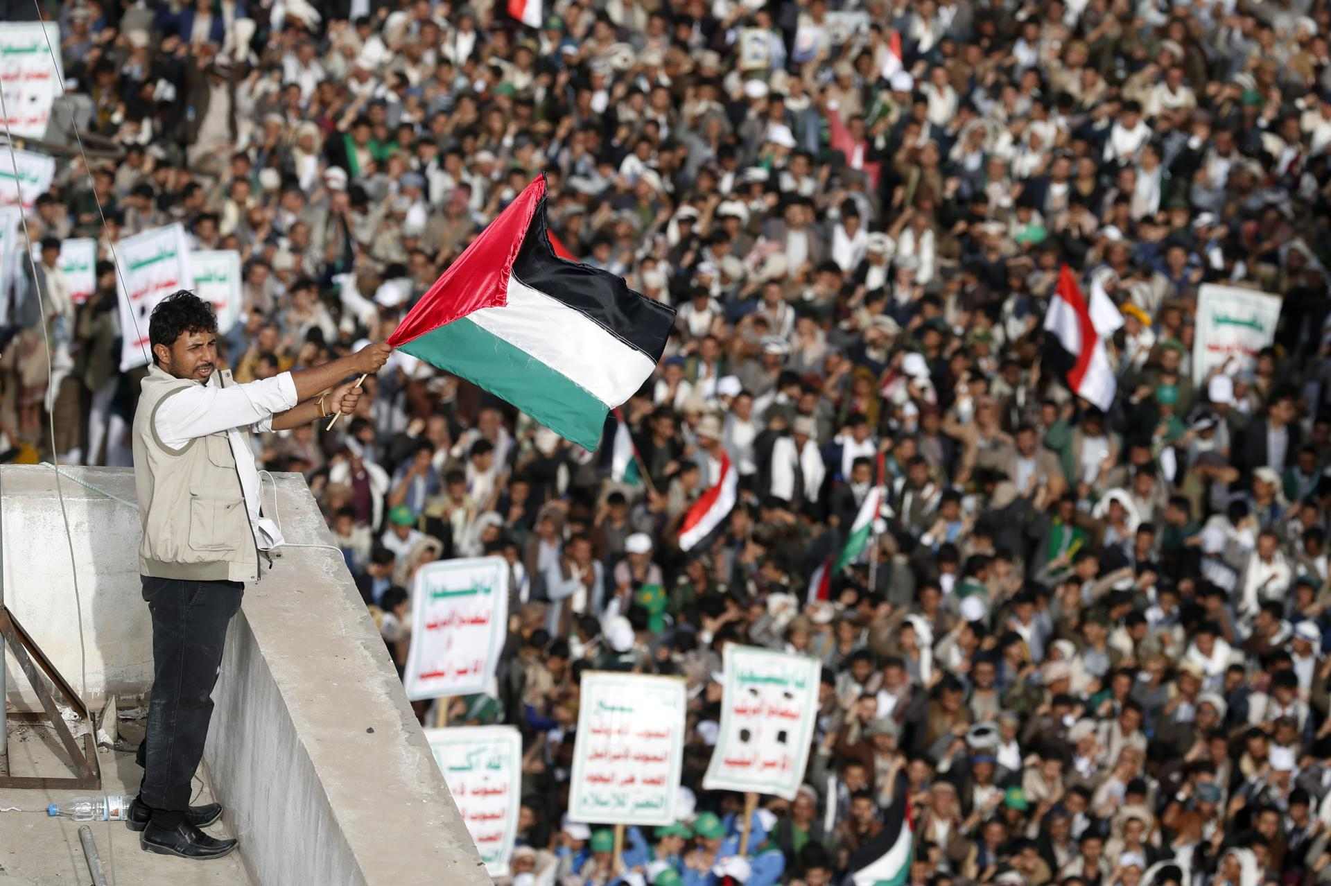 manifestació a el Iemen a favor de Palestina / EFE