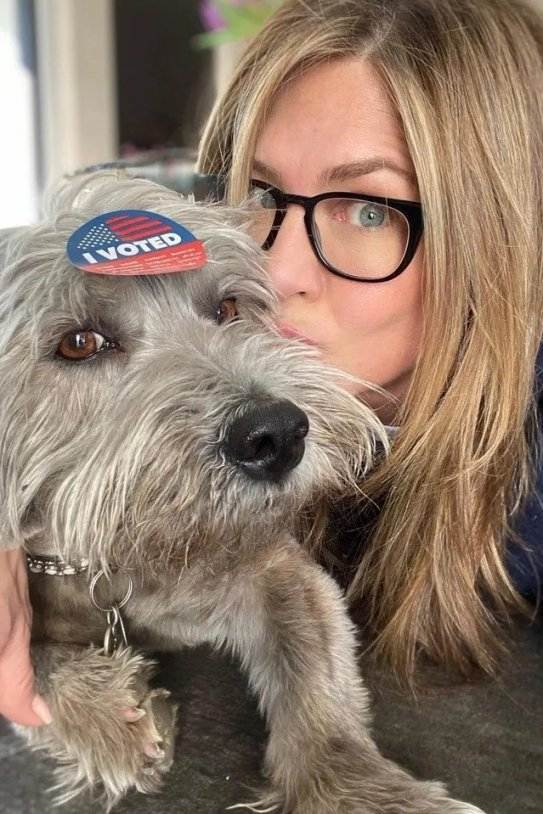 Jennifer Aniston y su perro