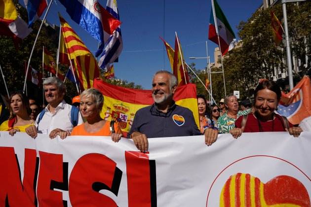 Carlos Carrizosa, Ciutadans, Manifestació 12O barcelona arribada a Plaça catalunya. Irene Vilà