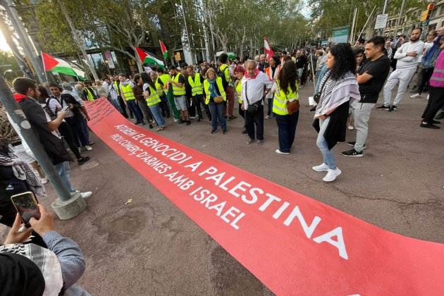 manifestacion palestina barcelona capçalera / Quim Riera