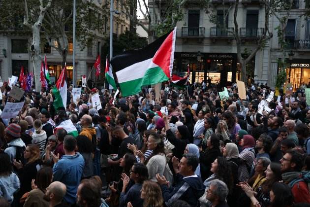 manifestació palestina a barcelona / Foto: Miquel Muñoz