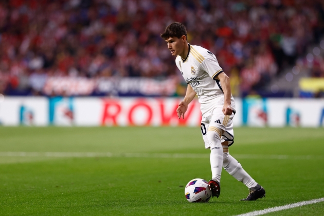 Fran García durante un partido del Real Madrid