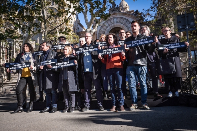 Foto de Omnium en defensa del Tsunami Democràtic en el TSJC (1) / Carlos Baglietto