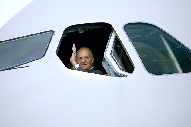 Juan Carlos en l'avión 