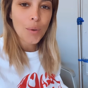 Gisela durante el primer ingrès en el hospital / Instagram