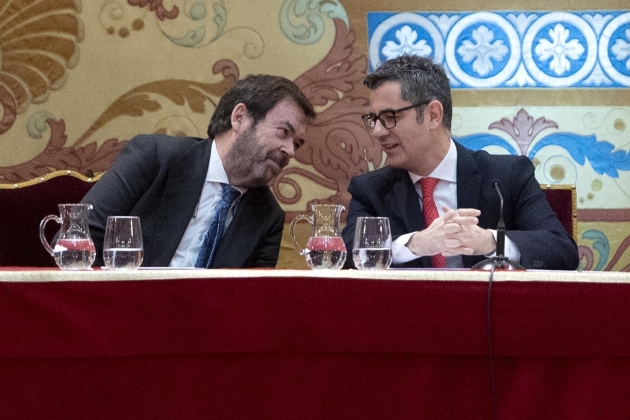 El president del CGPJ i del Suprem, Vicentre Guilarte, amb el ministre de Presidència, Justícia Félix Bolaños EP El president del CGPJ i del Suprem, Vicentre Guilarte, amb el ministre de Presidència, Justícia Félix Bolaños EP