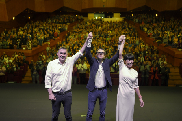 Pello Otxandiano Maddalen Iriarte Arnaldo Otegi Bildu Europa Press Pello Otxandiano Maddalen Iriarte Arnaldo Otegi Bildu Europa Press