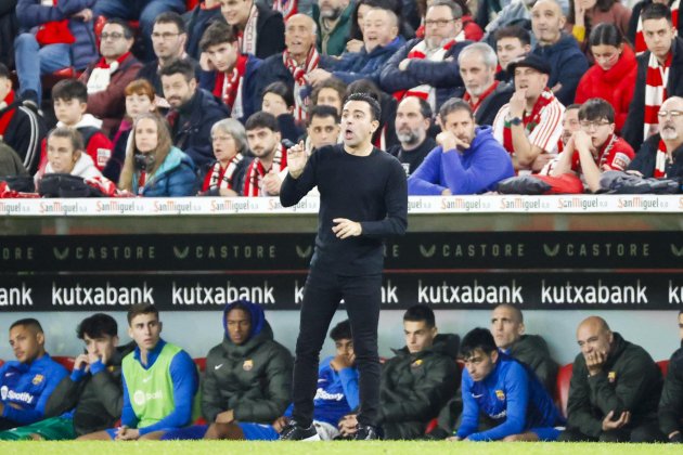 Xavi Hernández gritando Barça / Foto: EFE