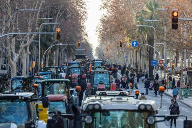 Pagesos tractors Barcelona, dinar / Carlos Baglietto