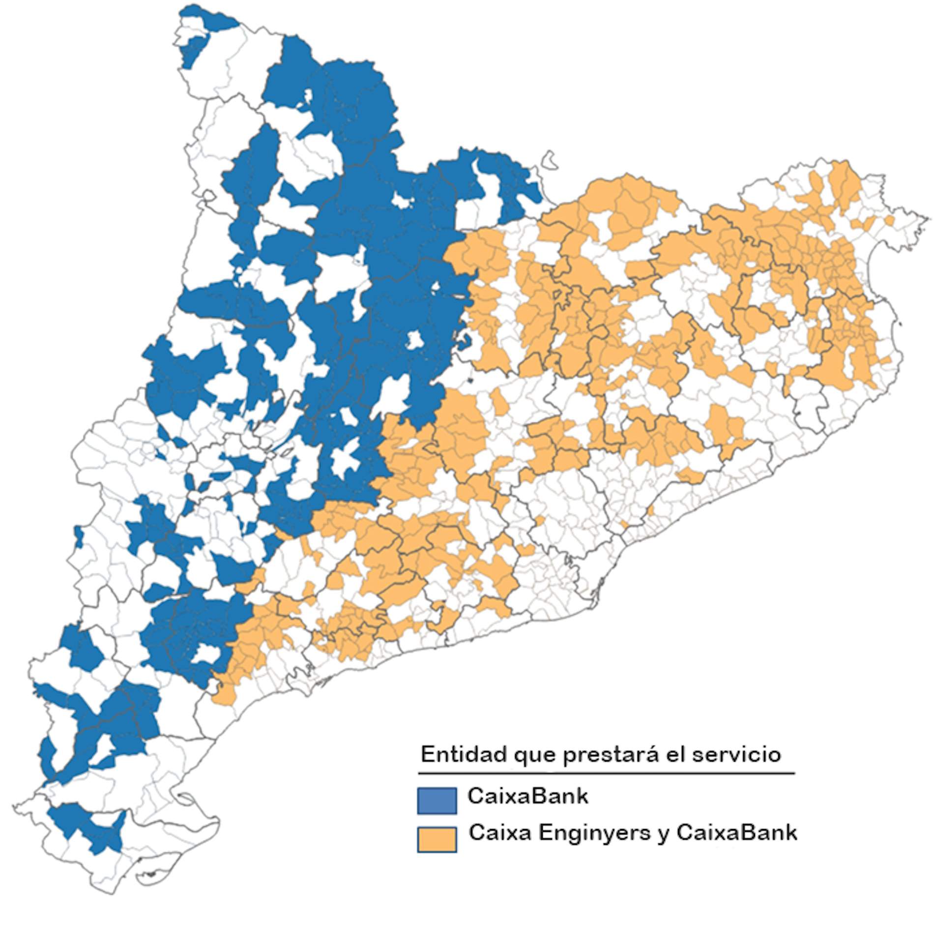 Mapa Catalunya entitats bancaries