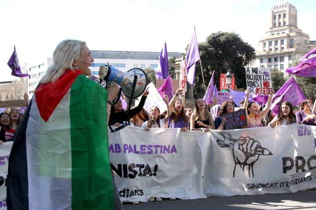 Manifestacio estudiantes Barcelona 8M Palestina / ACN