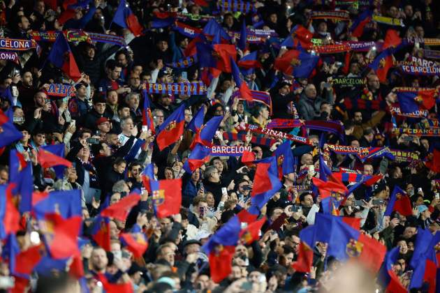 Afición Barça culé Montjuïc / Foto: EFE