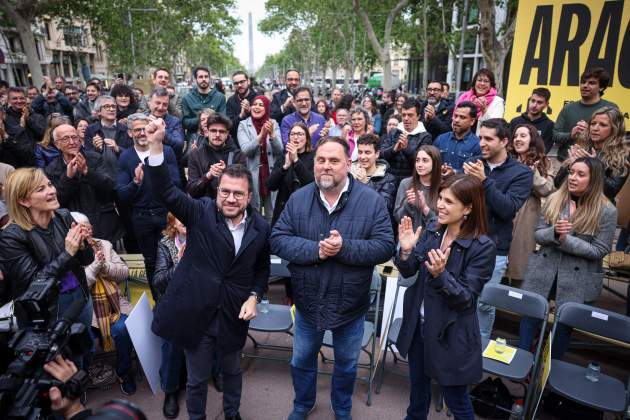 pere aragonès oriol junqueras inici campanya 12-M Foto: Montse Giralt